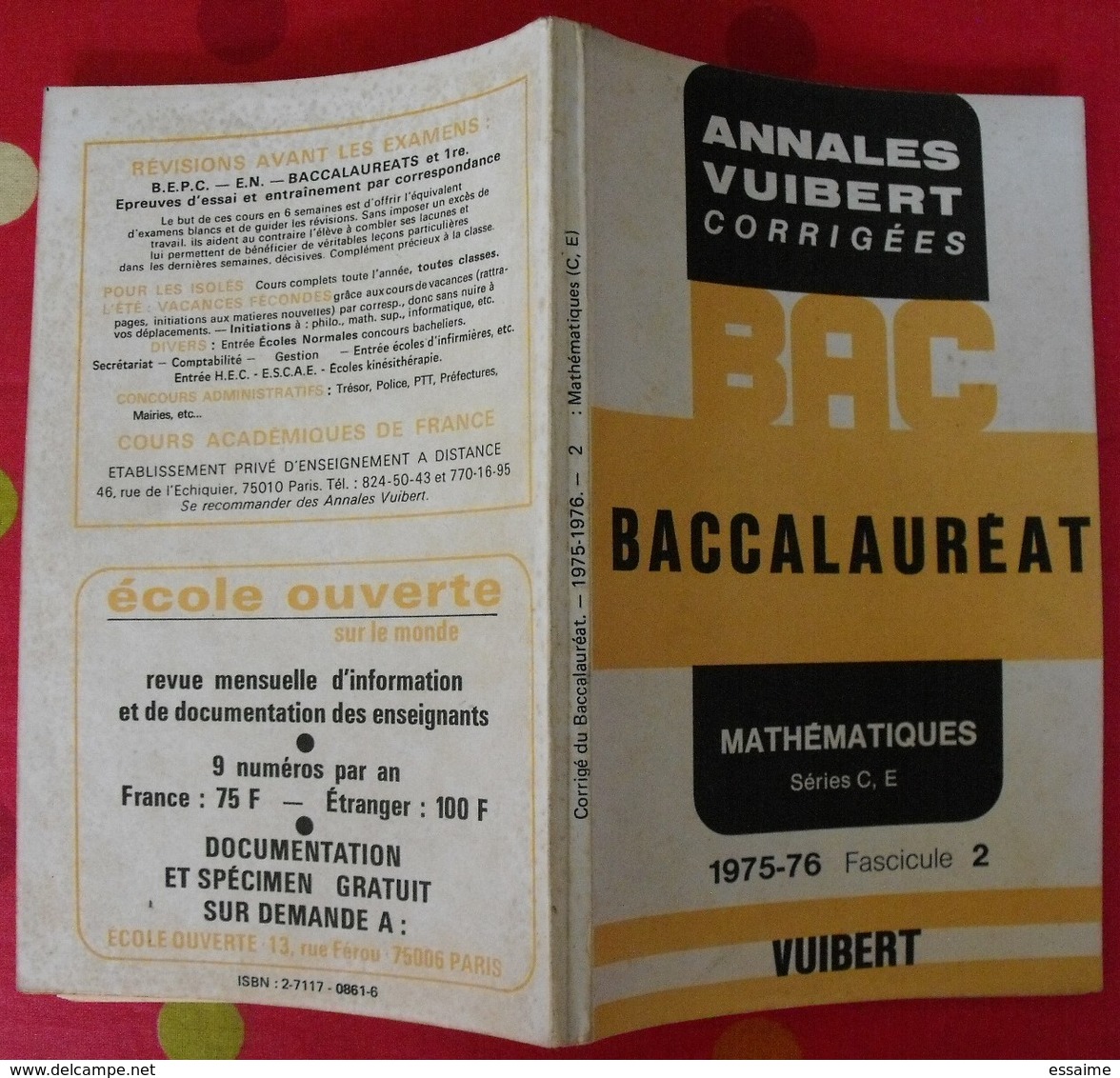 17 livres mathématiques arithmétique algèbre trigonométrie exercices corrigés géométrie annales vuibert scolaire