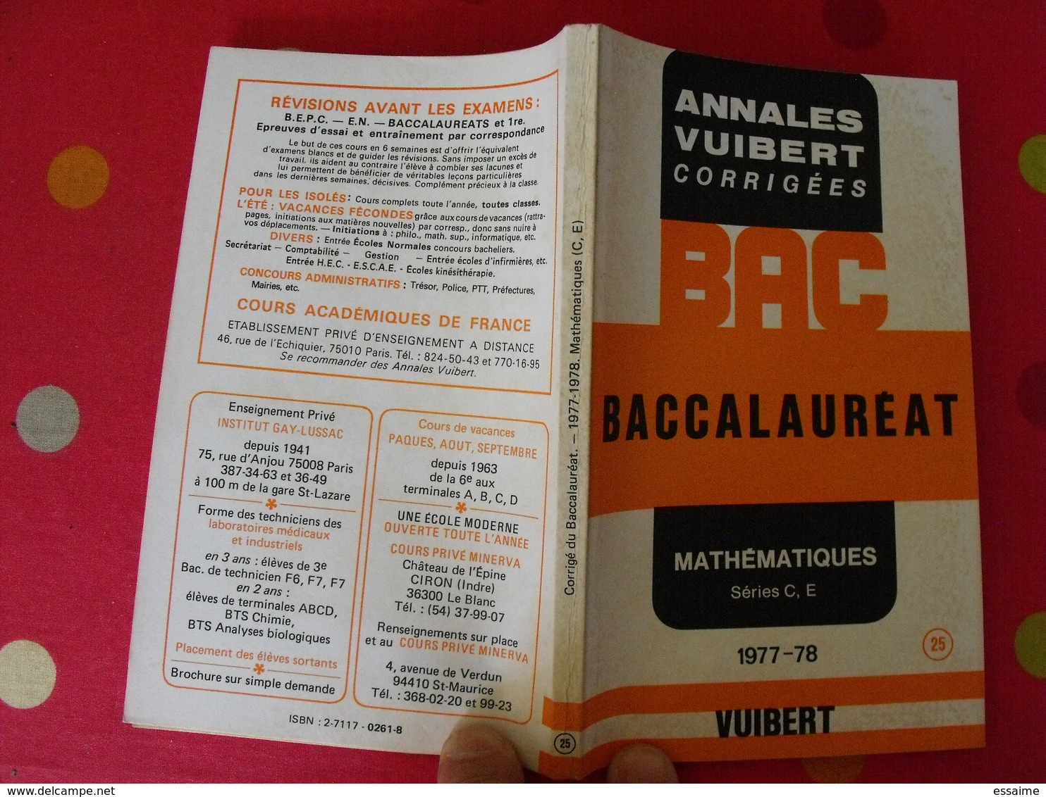 17 livres mathématiques arithmétique algèbre trigonométrie exercices corrigés géométrie annales vuibert scolaire