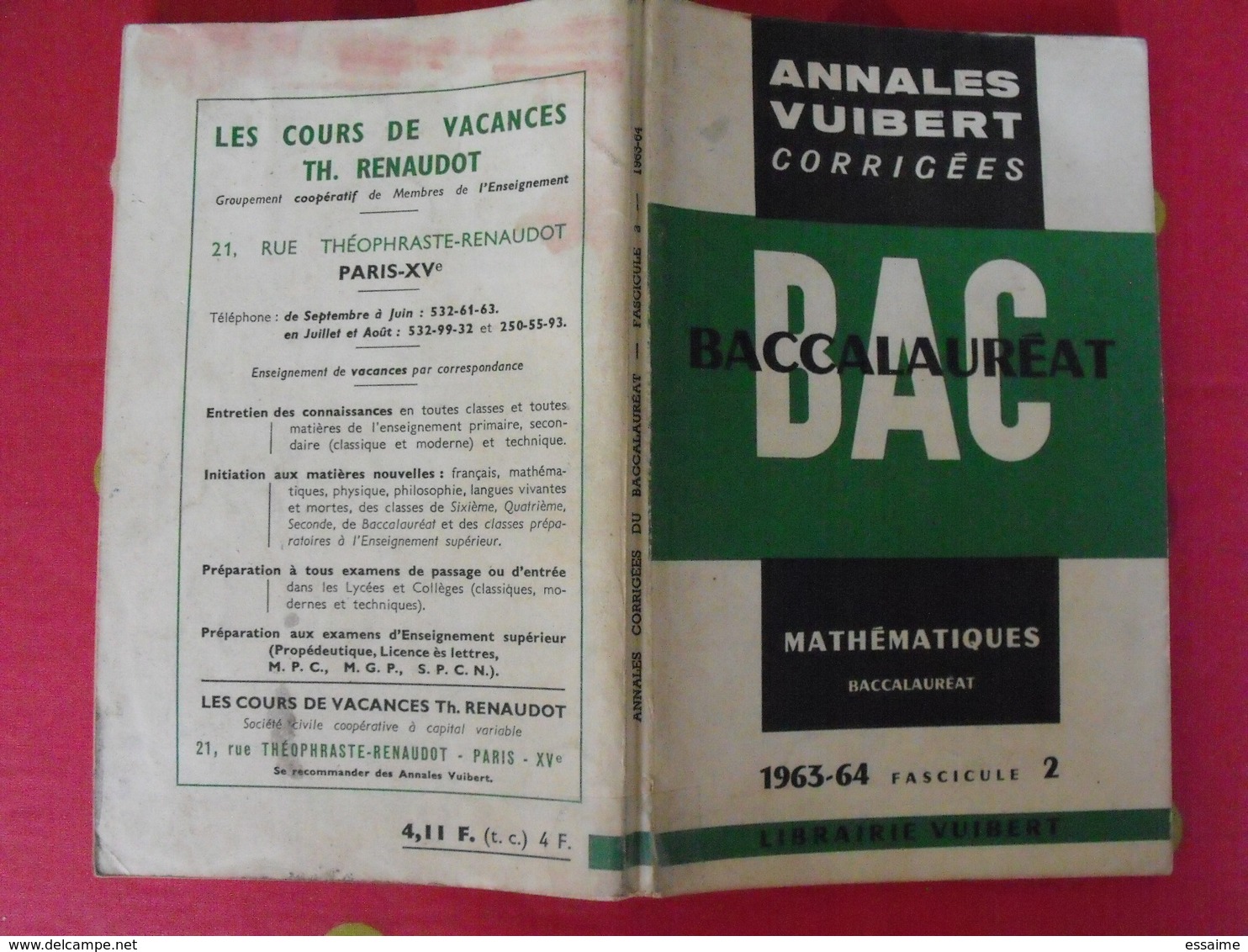 17 livres mathématiques arithmétique algèbre trigonométrie exercices corrigés géométrie annales vuibert scolaire