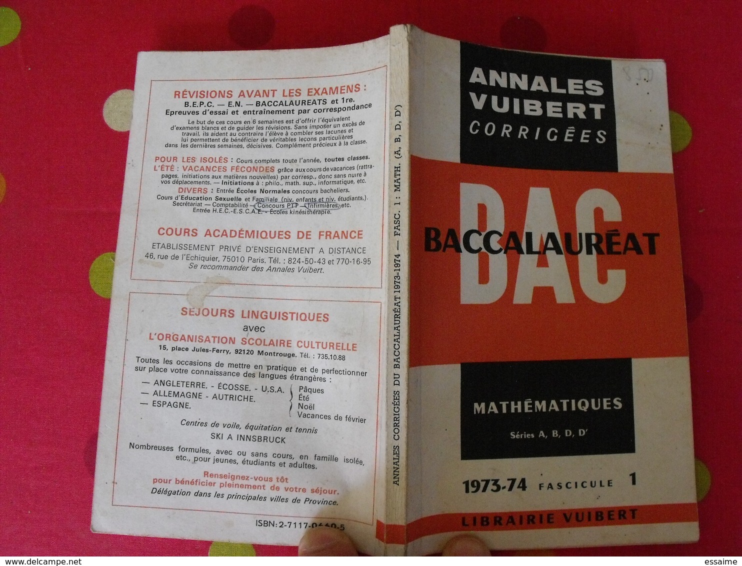 17 livres mathématiques arithmétique algèbre trigonométrie exercices corrigés géométrie annales vuibert scolaire