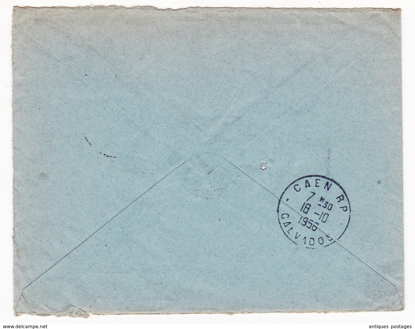 Lettre Recommandée 1956 Bouira Algérie Caen Calvados A. Kali Huissier De Justice - Storia Postale
