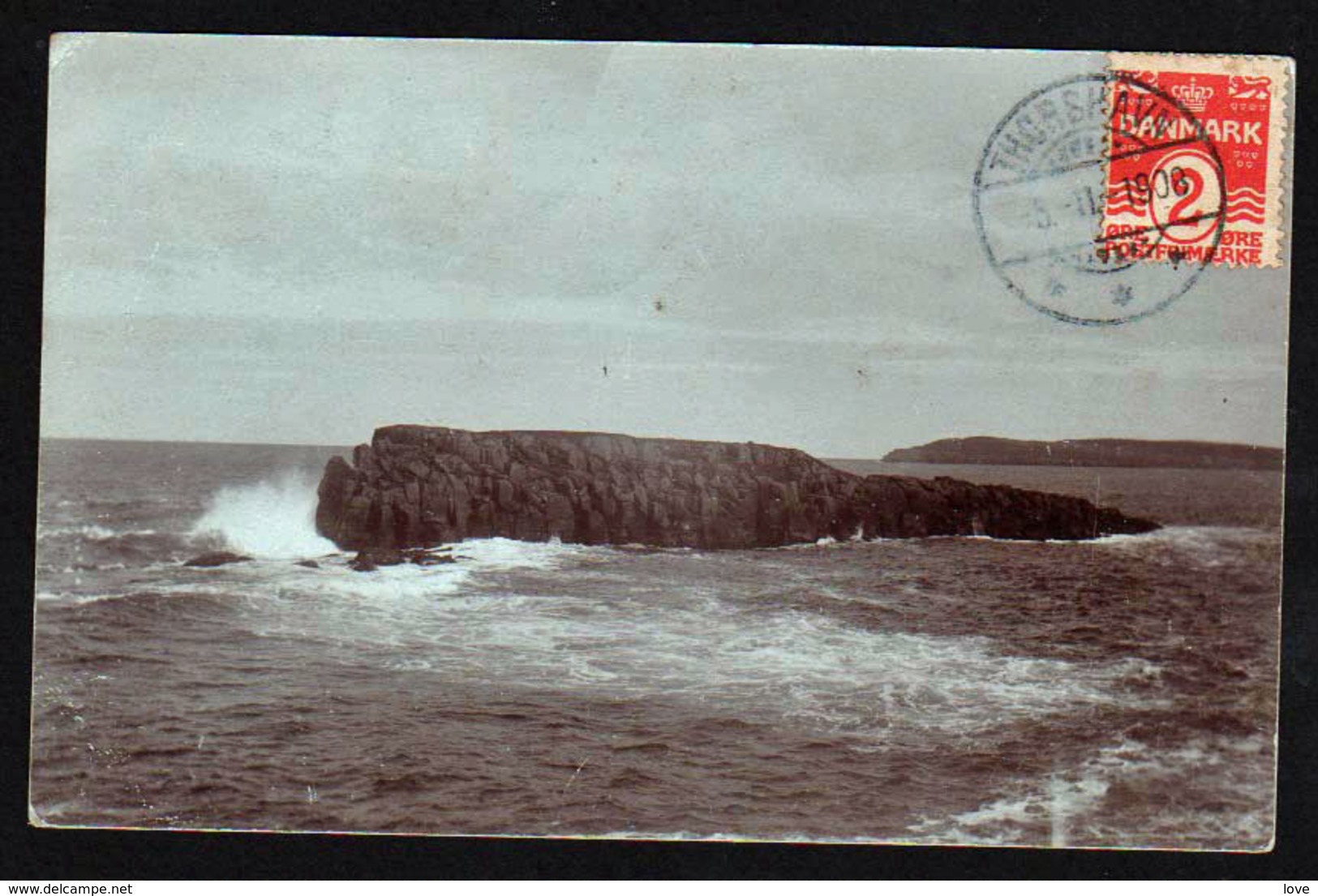 FEROE (Danemark) Timbre N° 49 Obl Thorshavn En 1908 Sur Une RARE Carte Photo..... - Färöer Inseln