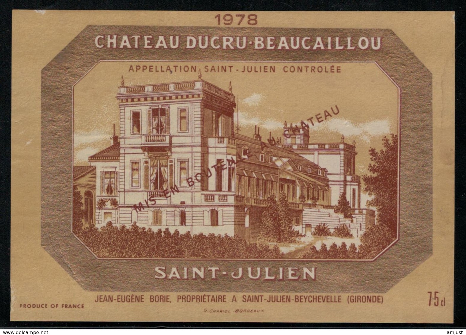 Etiquette De Vin // Bordeaux, Chateau Ducru-Beaucaillou Saint-Julien - Bordeaux