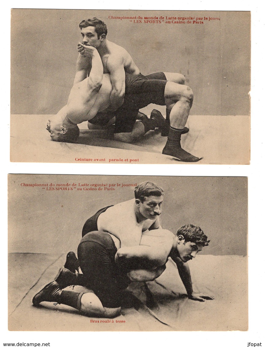 SPORTS - LUTTE Lot De Deux Cartes - Wrestling