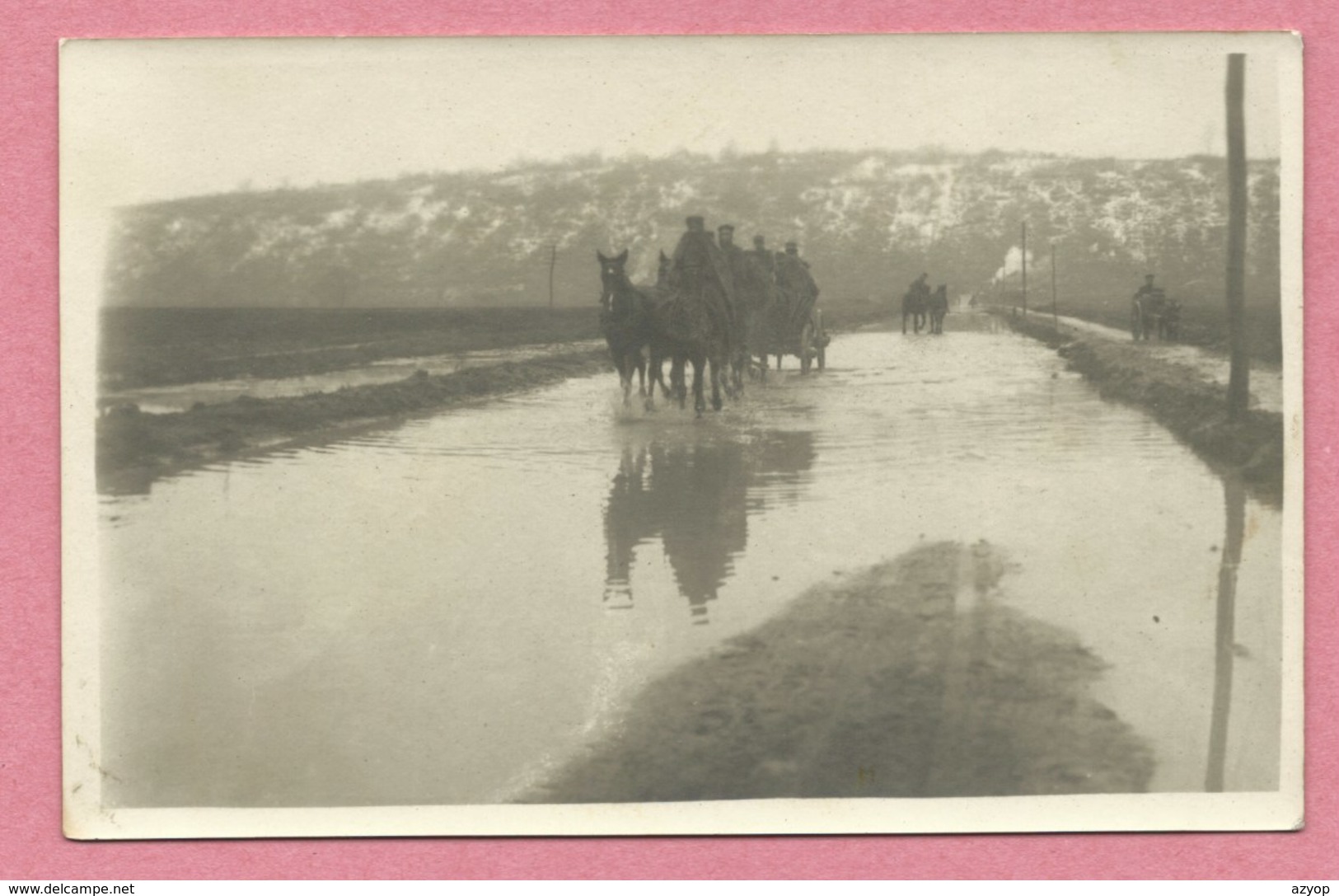 55 - SIVRY SUR MEUSE - Carte Photo Allemande - Attelage - Soldats Allemands - Guerre 14/18 - Autres & Non Classés