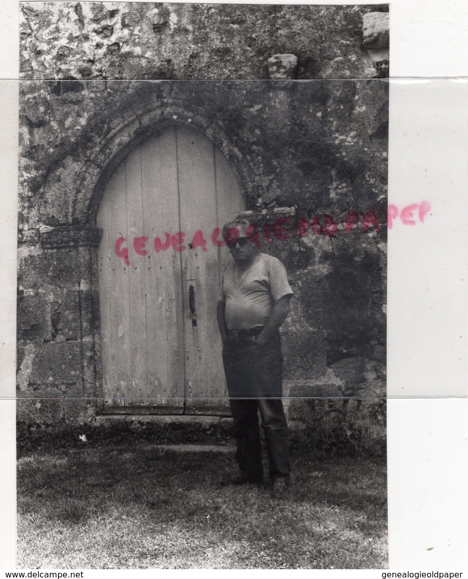 87- MEZIERES SUR ISSOIRE - JEAN HENRI GRASSET DEVANT LA CHAPELLE SAINTE ANNE- RARE PHOTO ORIGINALE - Persone Identificate