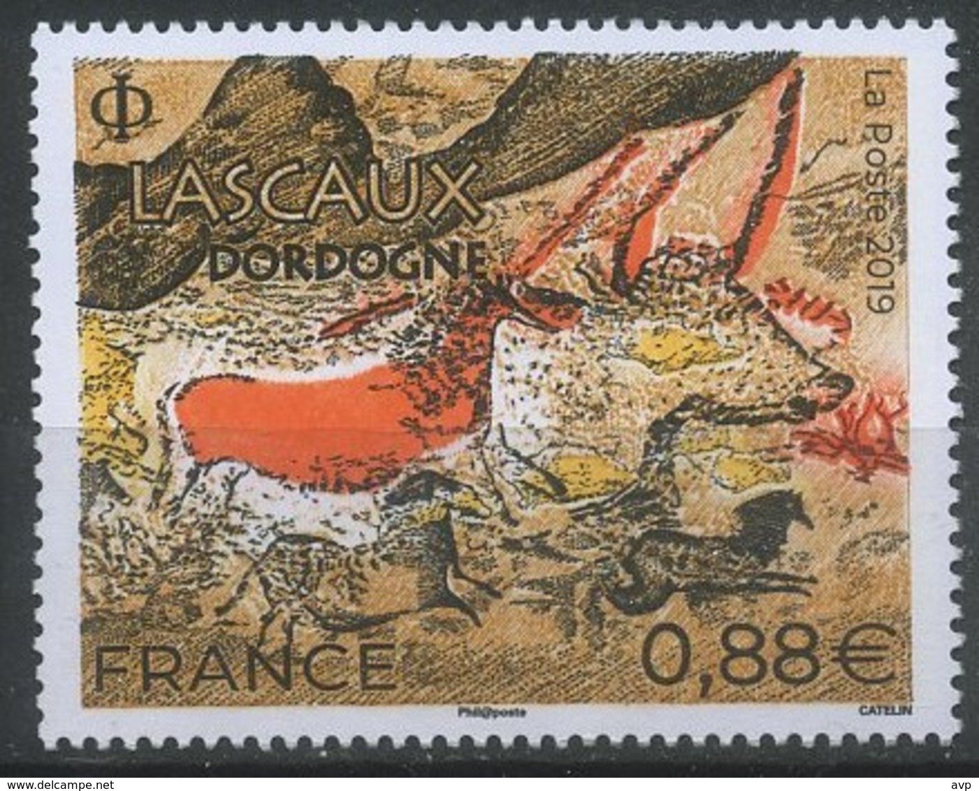 France 2019 Grotte De Lascaux, Cave Paintings, Animals - Unused Stamps