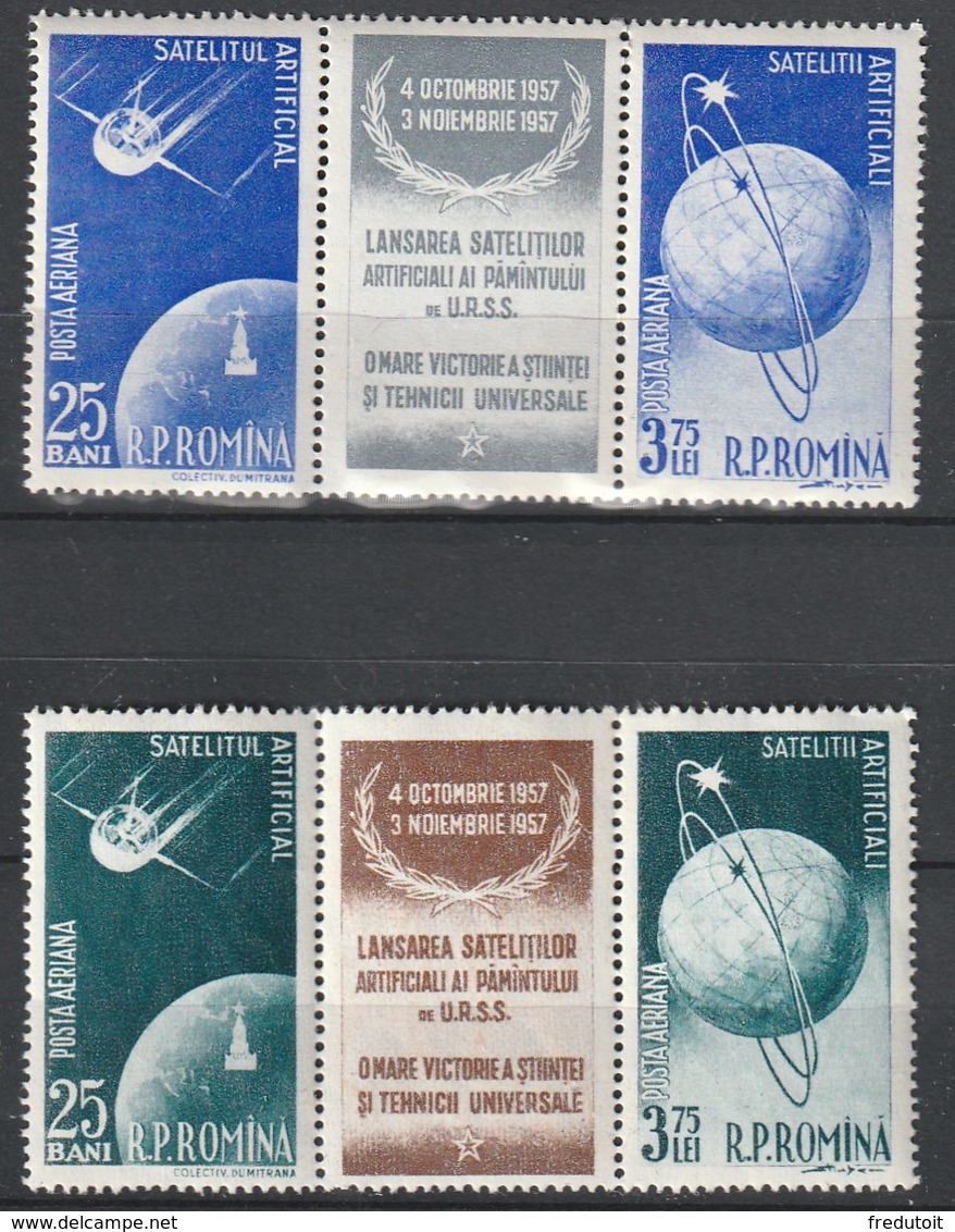 ROUMANIE - PA N°69/72 ** (1957) Satellites Artificiels - Nuovi