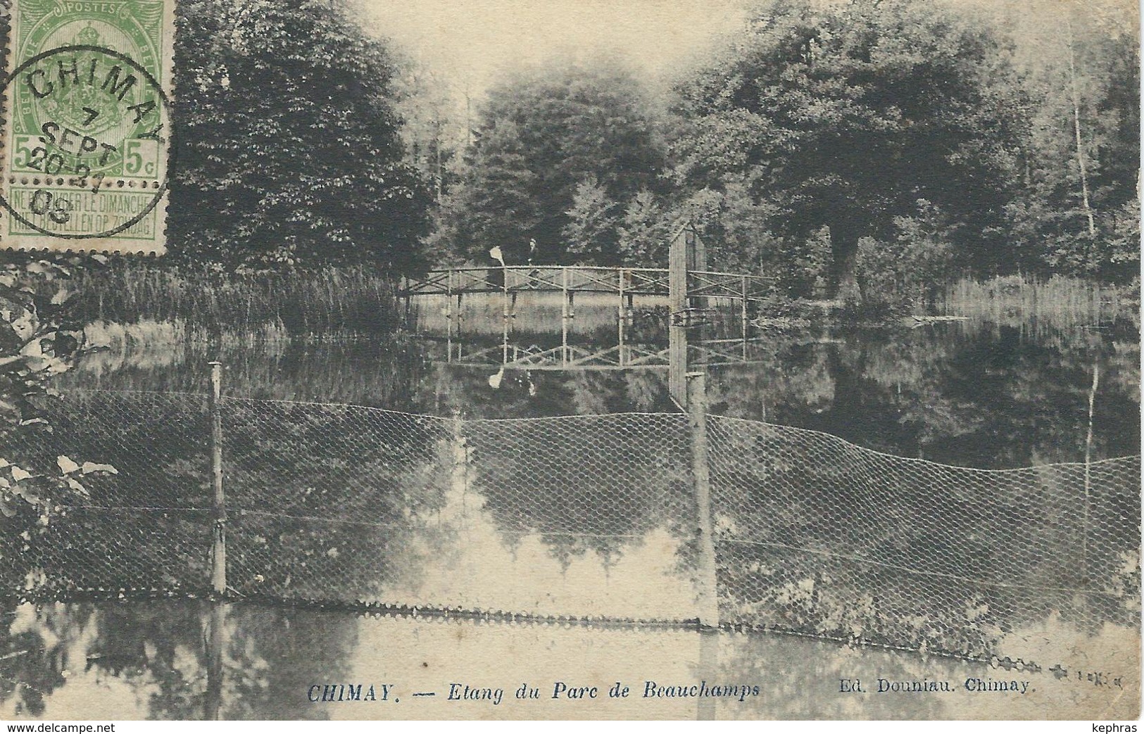 CHIMAY : Etang Du Parc De Beauchamps - Cachet De La Poste 1908 - Chimay