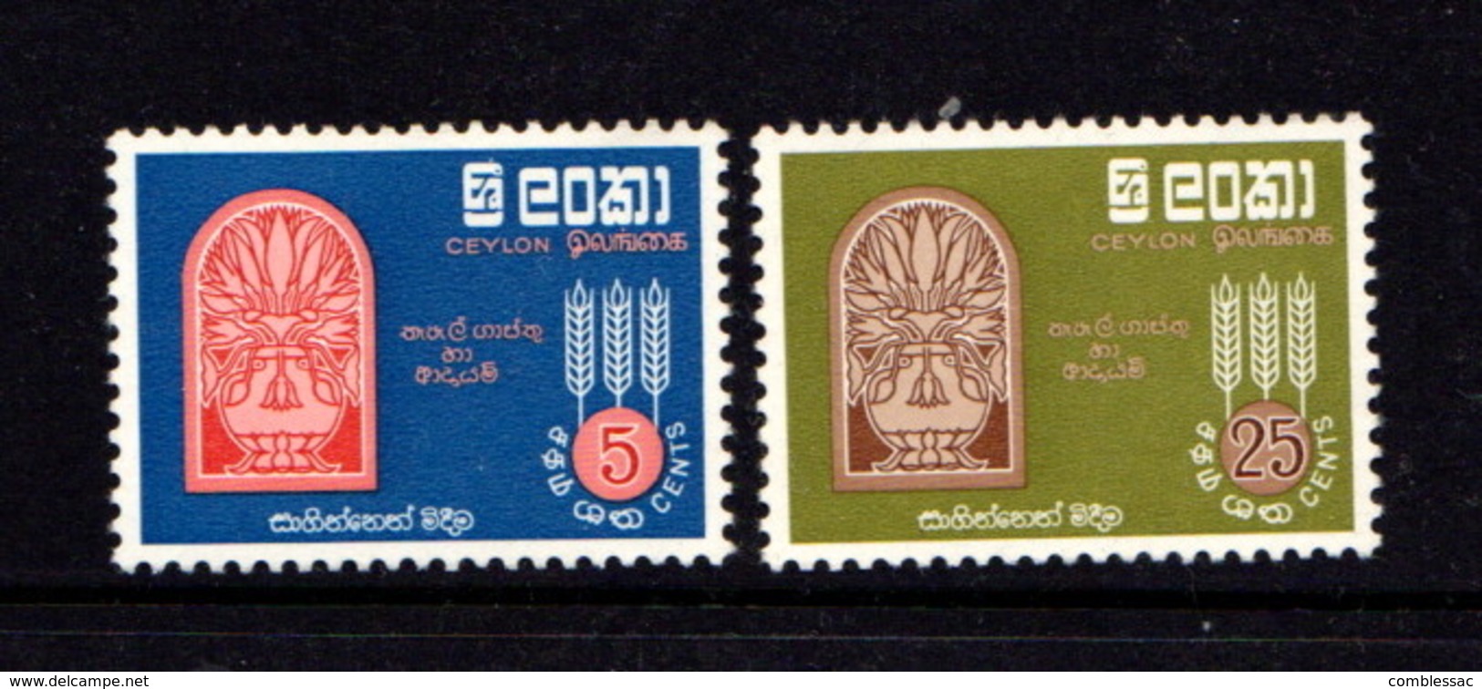 CEYLON      1963    Freedom  From  Hunger    Set  Of  2        MNH - Sri Lanka (Ceylon) (1948-...)