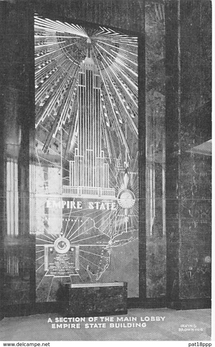 USA Etats Unis ( NYC NEW YORK Manhattan ) EMPIRE STATE BUILDING : A Section Of The MAIN LOBBY - CPA " Vernie " - - Empire State Building