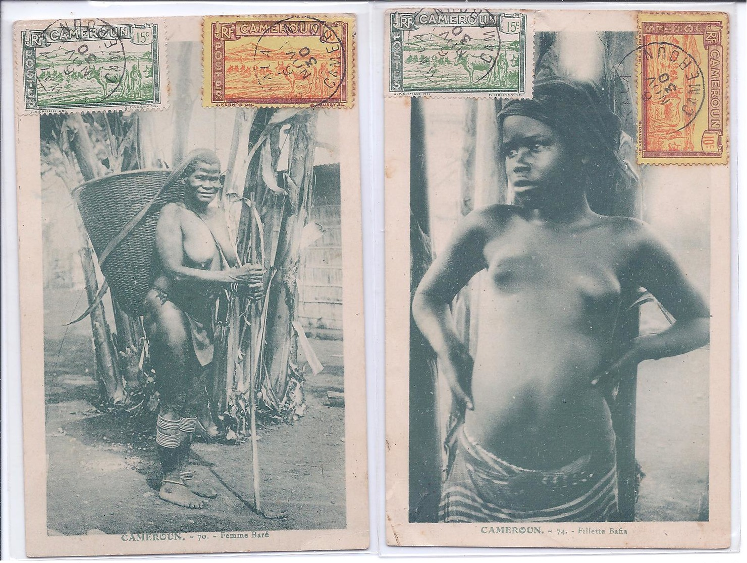 CAMEROUN - Lot 2CPA - Femme Baré Et Fillette Bafia - - Kamerun