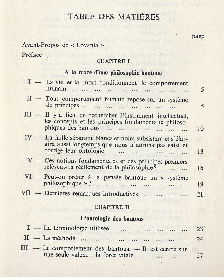 1945 LA PHILOSOPHIE BANTOUE P. P. TEMPELS - IMPRIMERIE IMBELCO ELISABETHVILLE CONGO BELGE - Psychologie/Philosophie