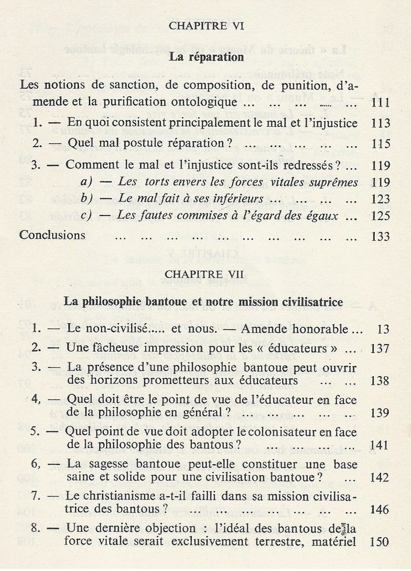 1945 LA PHILOSOPHIE BANTOUE P. P. TEMPELS - IMPRIMERIE IMBELCO ELISABETHVILLE CONGO BELGE - Psychology/Philosophy