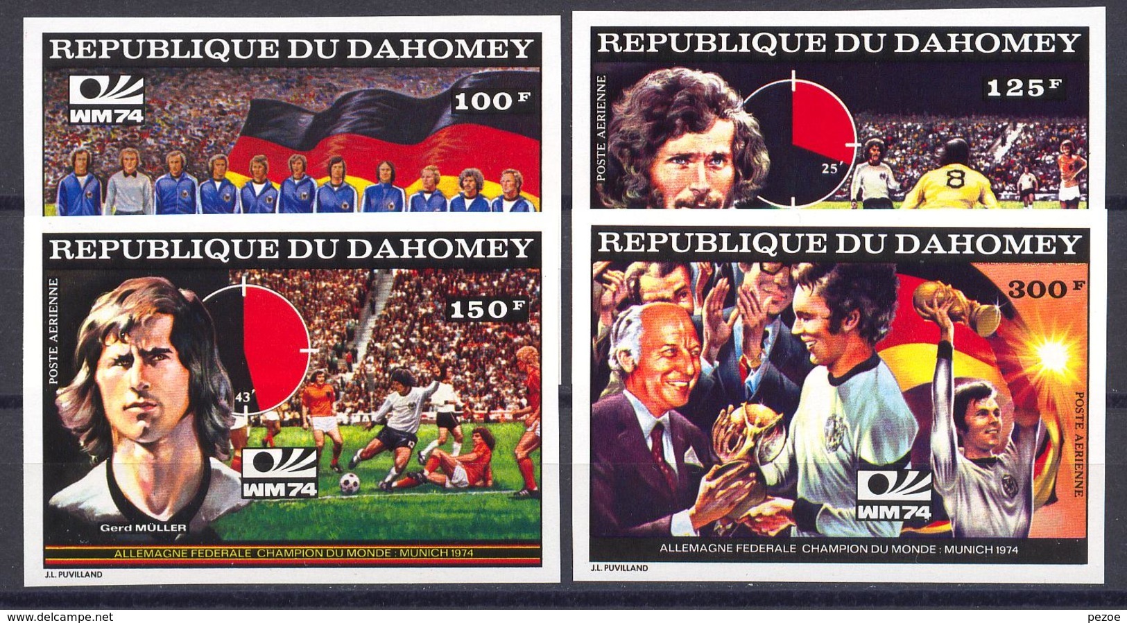 Football / Soccer / Fussball - WM 1974:  Dahomey  4 W **, Imperf. - 1974 – West Germany