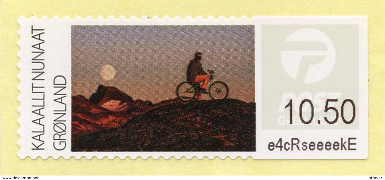 GREENLAND / GROENLAND (2016) - ATM - Greenlandic Scenery - Cycling, Byking, Vtt, Bicyclette, Bibycle - Timbres De Distributeurs