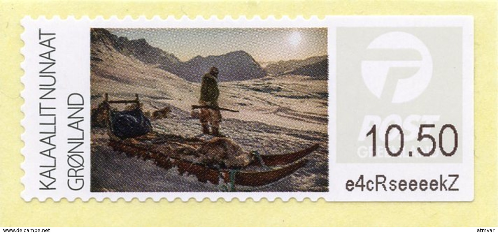 GREENLAND / GROENLAND (2016) - ATM - Greenlandic Scenery - Chasse Polaire, Hunting - Machine Stamps