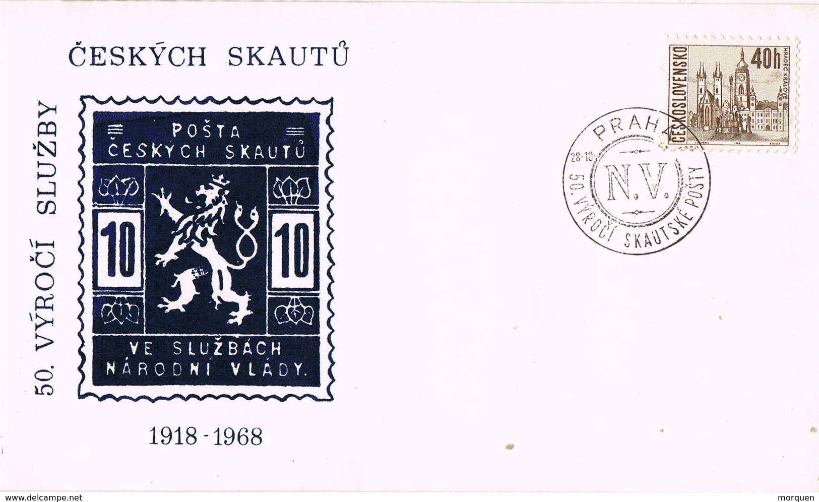 33348. Carta PRAHA (Checoslovaquia) 1968- N.V.  Narodni Vladi. SCOUTS, Exploradores - Cartas & Documentos