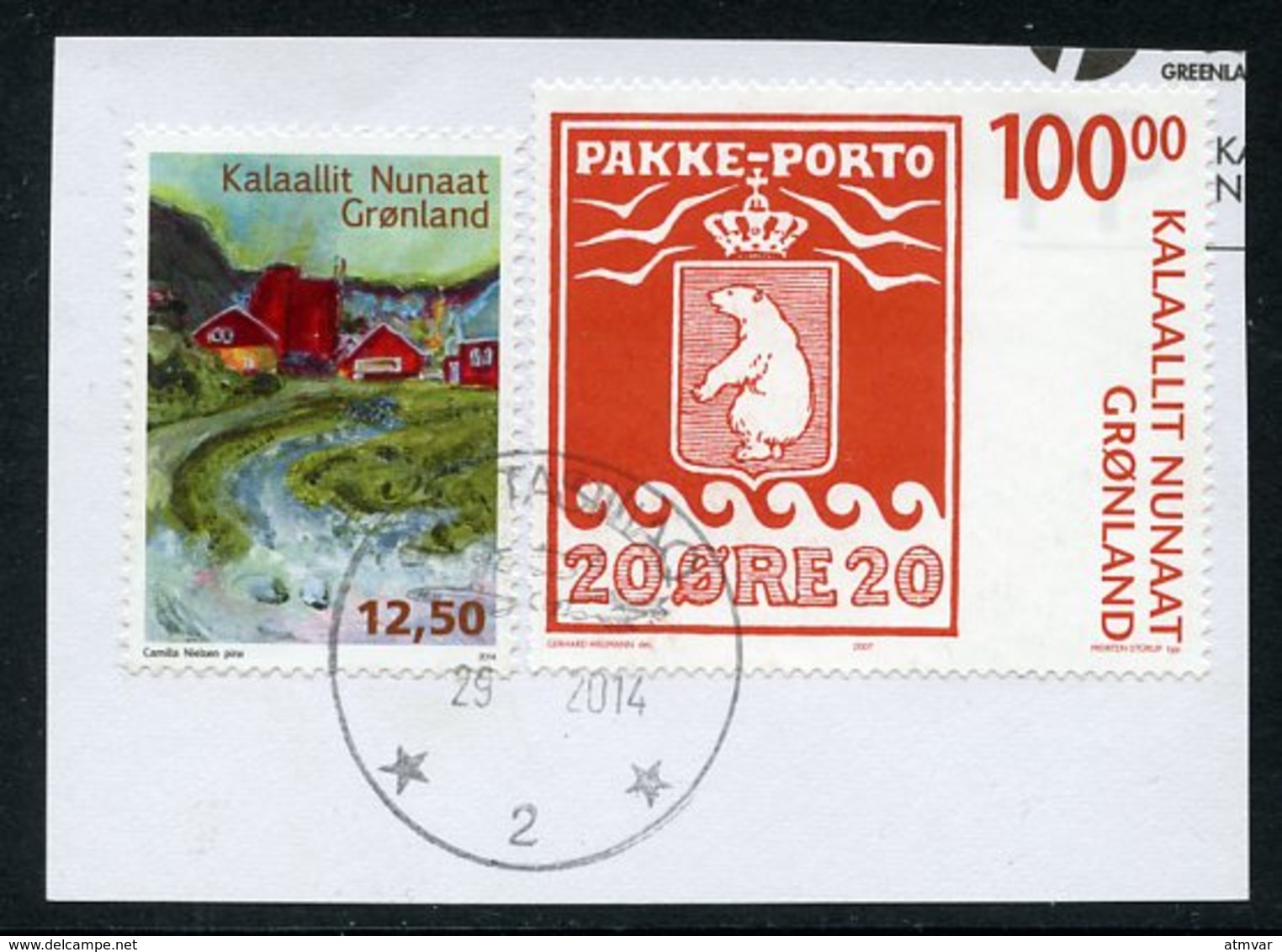 GREENLAND / GROENLAND (2007 + 2014) - PAKKE-PORTO 100 KR. + Greenlandic Songs - USED STAMPS - Used Stamps
