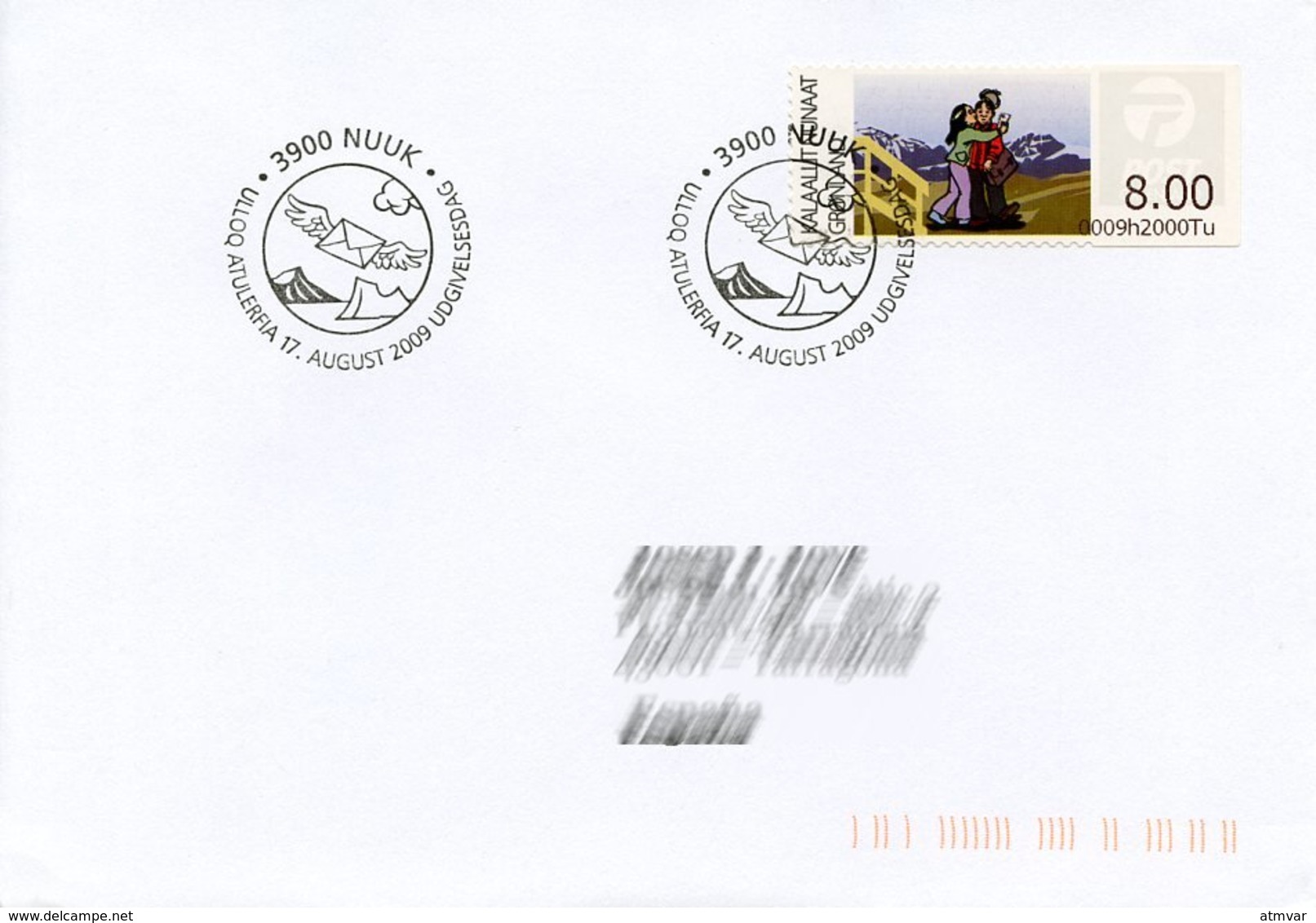 GREENLAND / GROENLAND (2009) - ATM - Receiving A Letter, Post, Postmen, Delivery, Facteur - First Day - Distributori