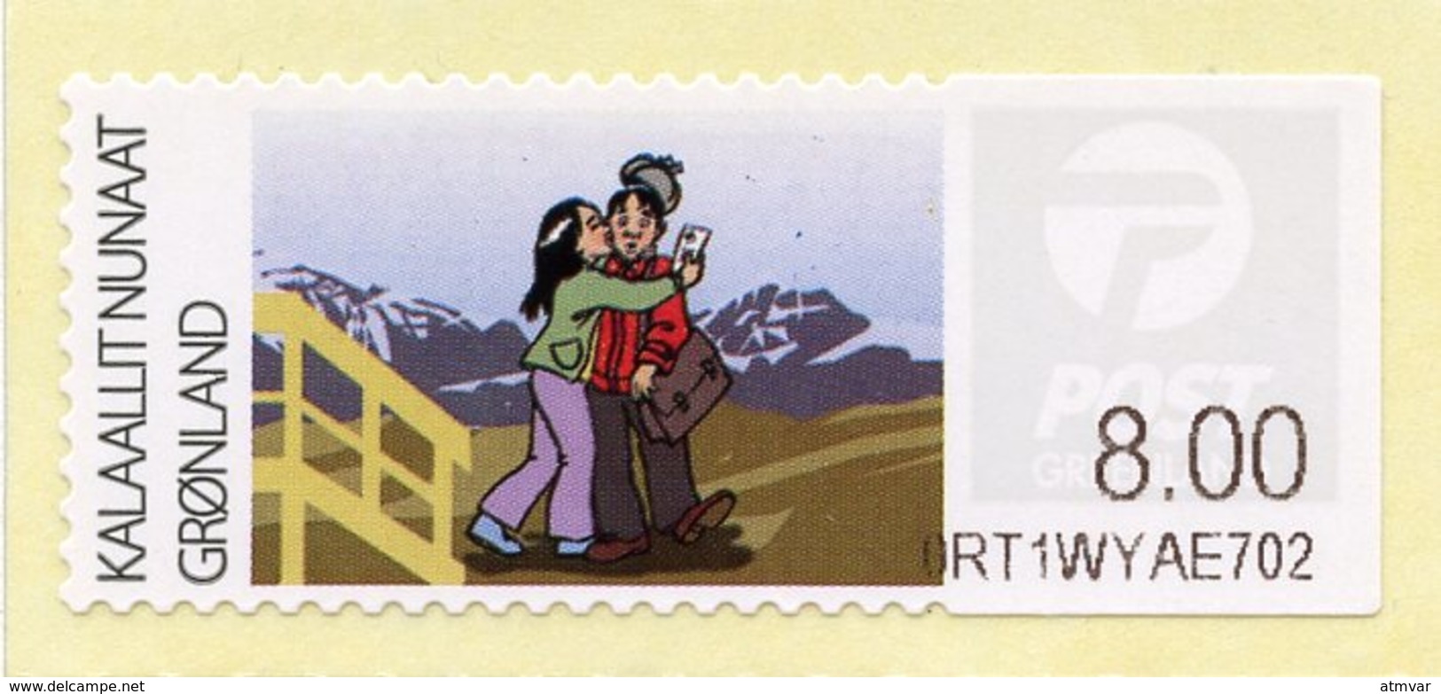 GREENLAND / GROENLAND (2009) - ATM - Receiving A Letter, Post, Postmen, Delivery, Facteur - Timbres De Distributeurs