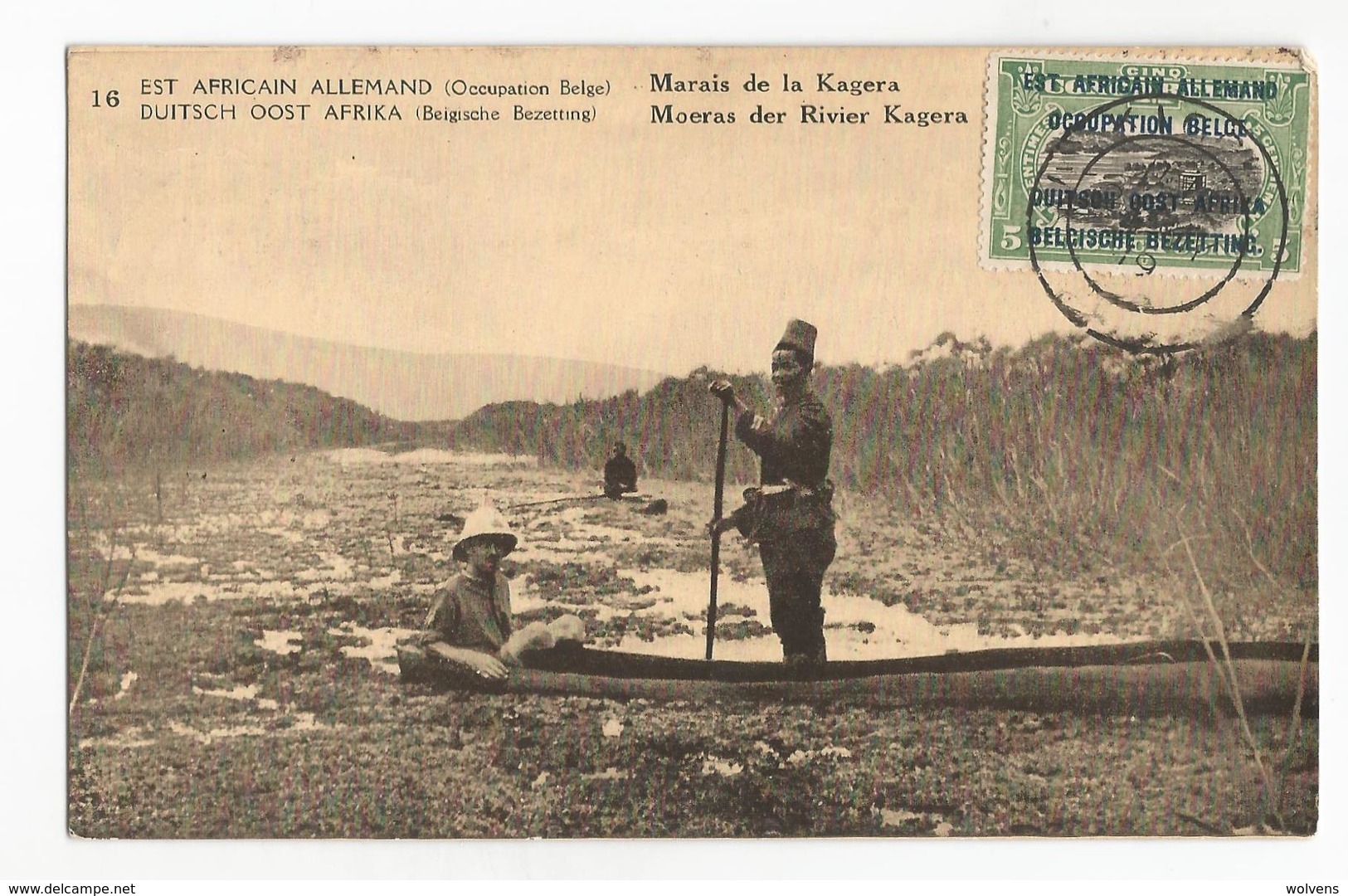 Tanzanie Marais De La Kagera Pirogues Est Africain Allemand Occupation Belge CPA PK EP - Tanzania