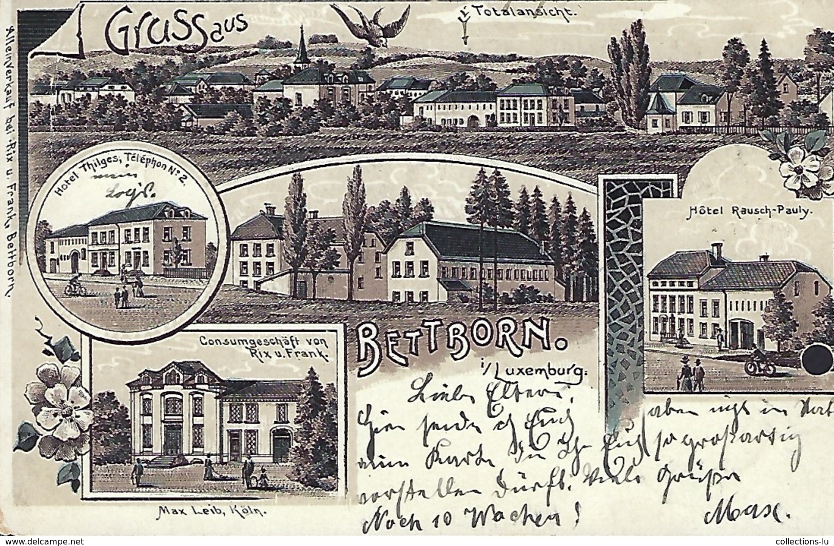 GRUSS AUS BETTBORN  -  Verlag Max Leib,Köln  Perforation Côté Droite - Autres & Non Classés