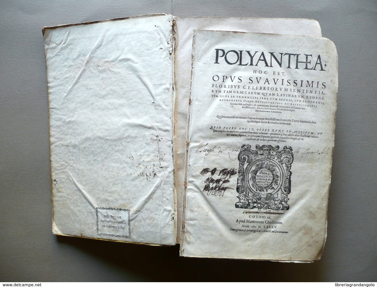 Polyanthea Opus Suavissimis Floribus Celebriorum Sententiarum Cholinum 1585 - Non Classificati