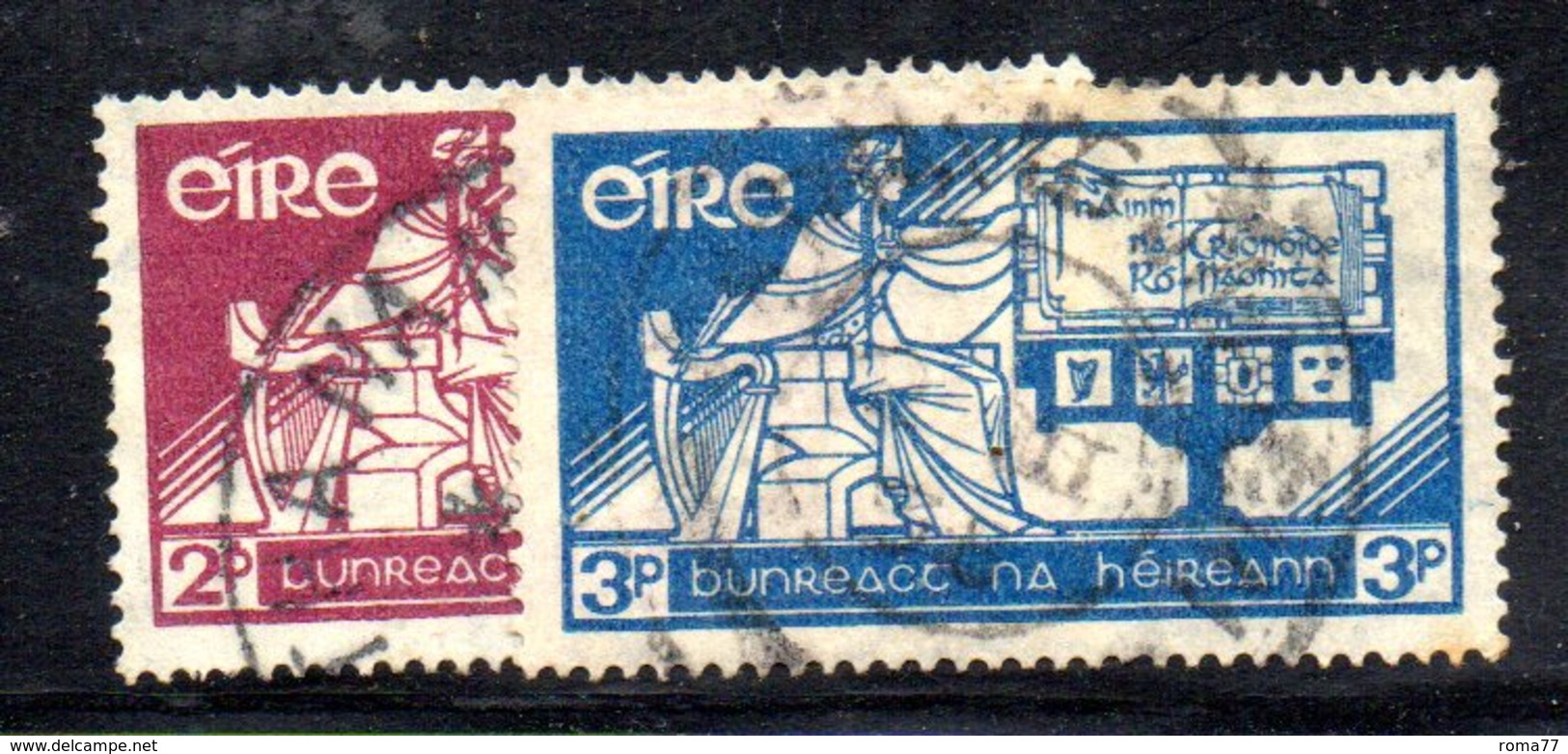 APR1637 - IRLANDA 1937 , Unificato N. 71/72  Usato  (2380A) - Usati