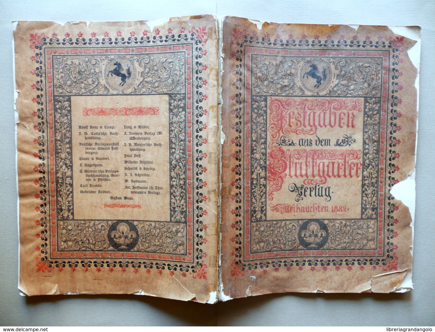 Festgaben Aus Dem Stuttgarter Verlag Stuttgart 1882 Catalogo Editoriale - Non Classificati