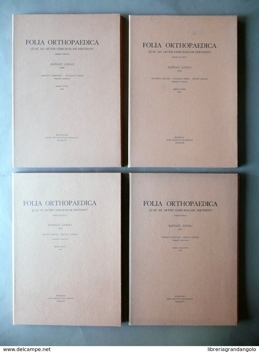 Folia Orthopaedica Zanoli Istituto Rizzoli Bologna 1961 Serie 3° 6° 4 Cartelle - Non Classificati