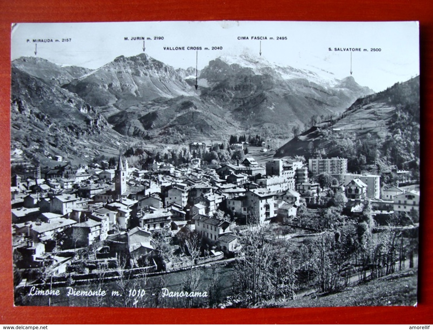 (FG.W55) LIMONE PIEMONTE - PANORAMA (CUNEO) Francobollo Rimosso - Cuneo