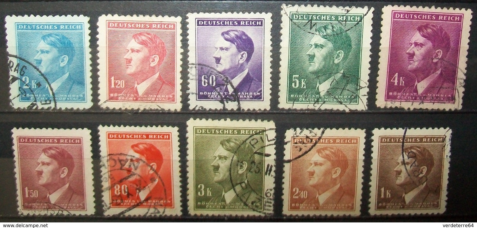 N°116A TIMBRES DEUTSCHES REICH BOHMEN UND MAHREN OBLITERES - Oblitérés