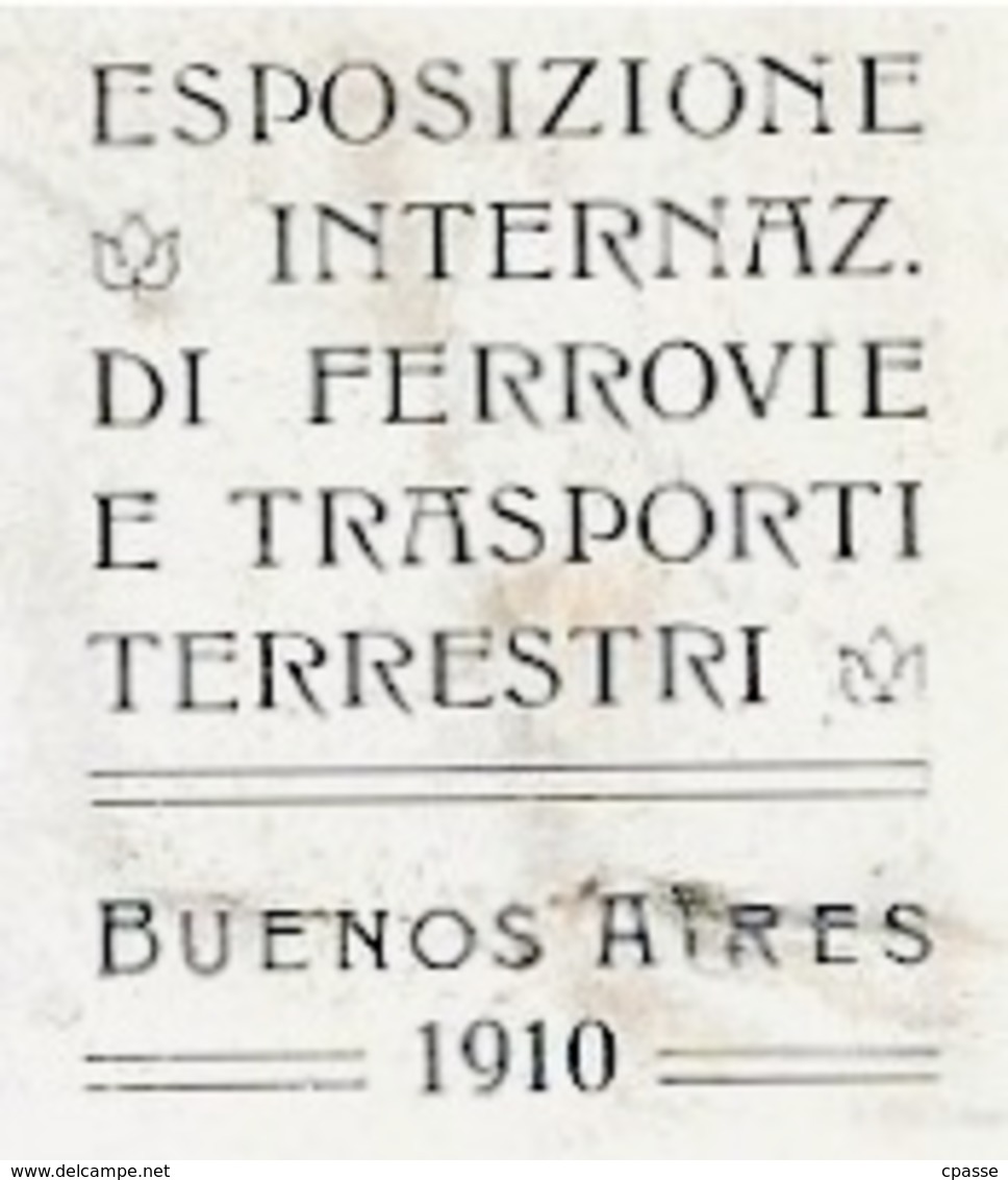 Rare CPA AK ARGENTINA BUENOS AIRES - Esposizione Internaz. Di FERROVIE E TRASPORTI TERRESTRI Padiglione D'ITALIA - Matériel