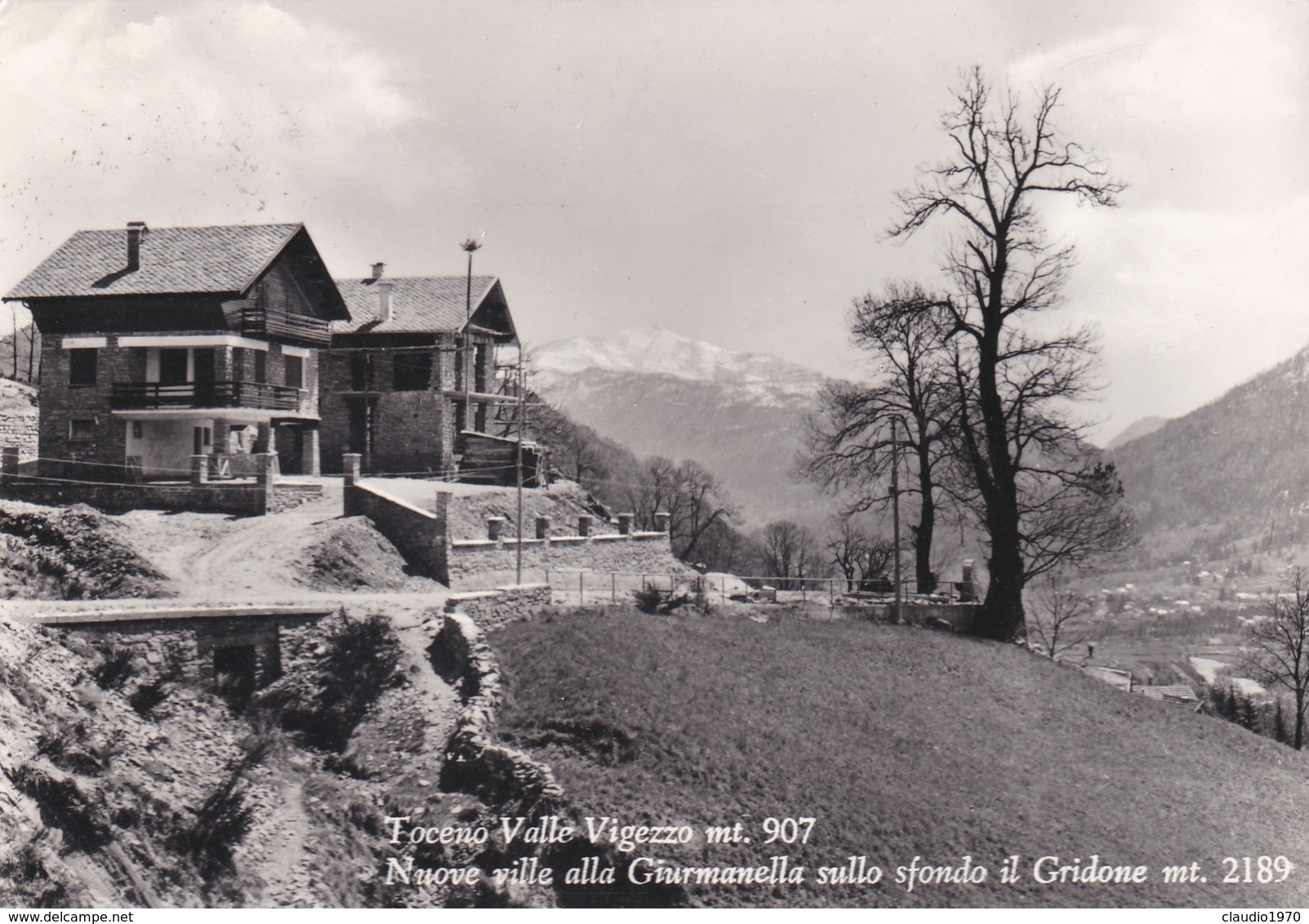 CARTOLINA - VERBANIA - TOCENO VALLE VIGEZZO MT. 907 - NUOVE VILLE ALLA GIURMANELLA - VIAGGIATA PER VERGIATE ( VARESE) - Verbania