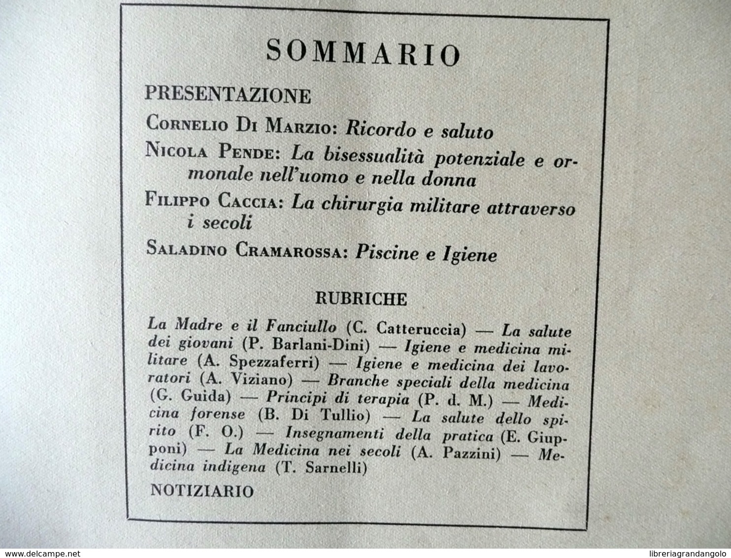 Homo Rivista De Blasi Paolucci Pende Anno I Numeri 1-2 1941 Medicina Igiene - Unclassified