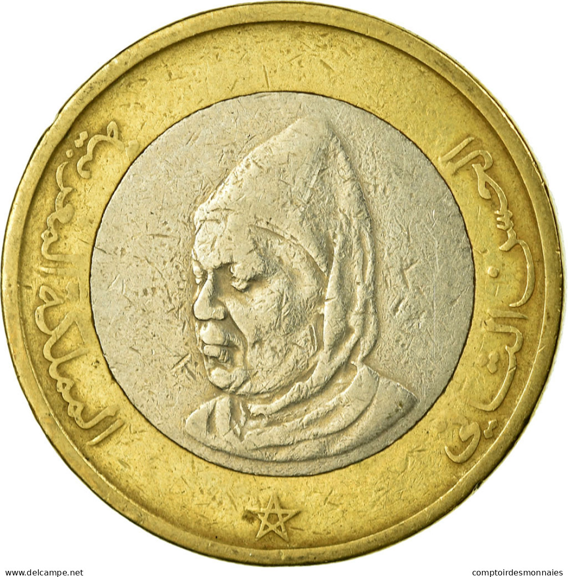 Monnaie, Maroc, Al-Hassan II, 10 Dirhams, 1995, Paris, TB+, Bi-Metallic, KM:92 - Marruecos