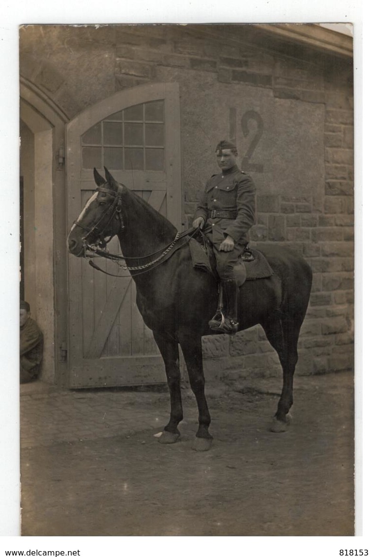 Belgische Soldaat  Te Paard (te Identificeren Achterkant Staat Borsbeke) - Personnages