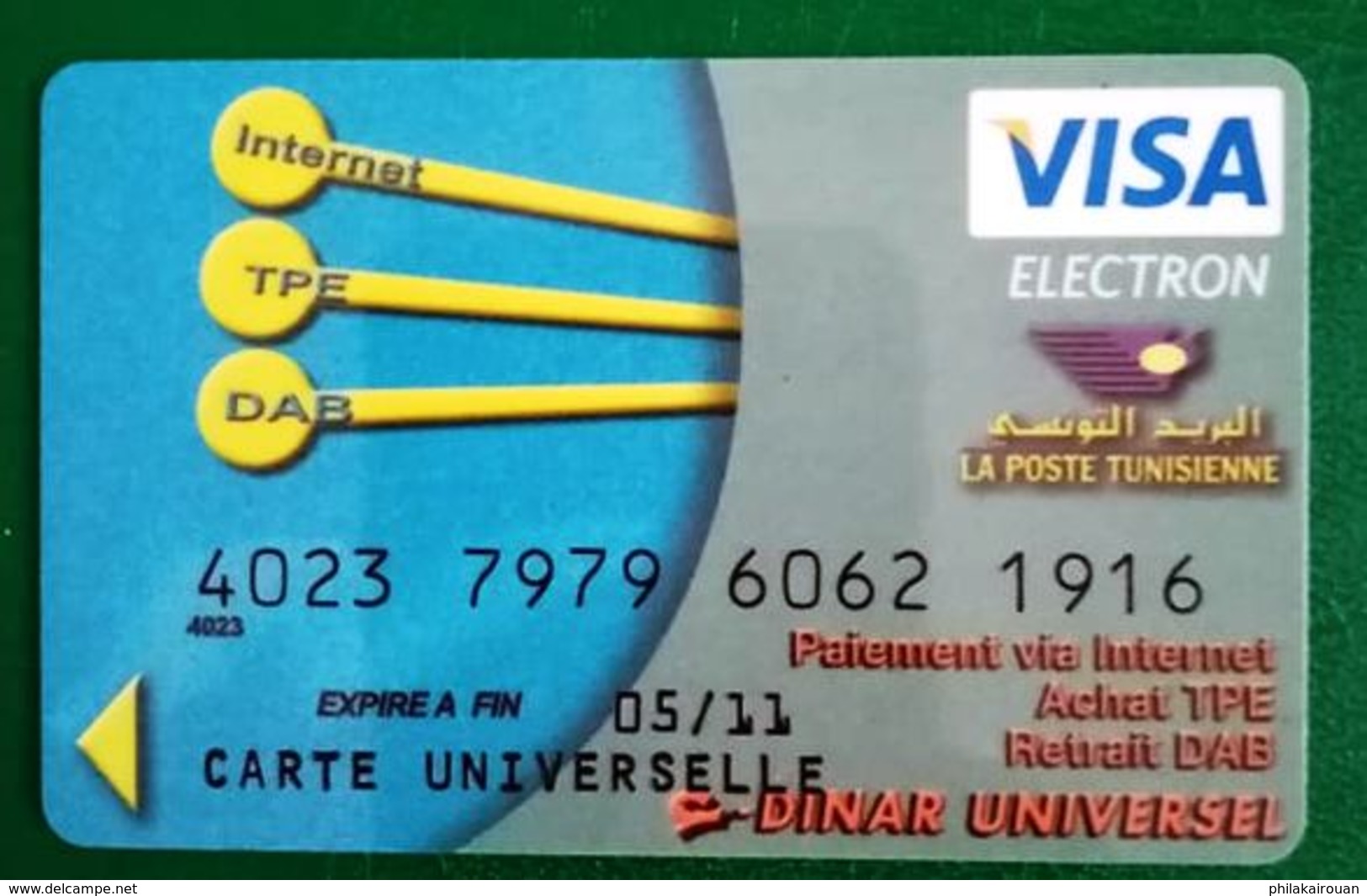 Carte Visa Electron Poste Tunisienne - Tunisie