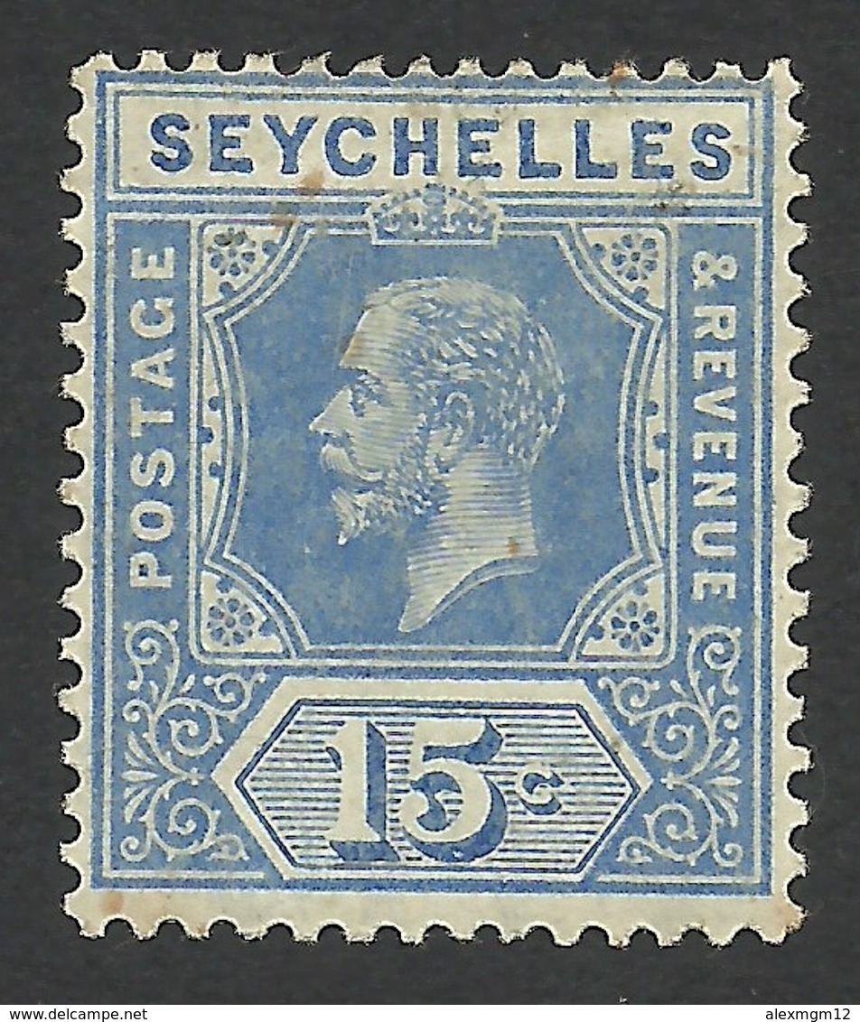 Seychelles, 15 C, 1917, Sc # 79, MH - Seychelles (...-1976)