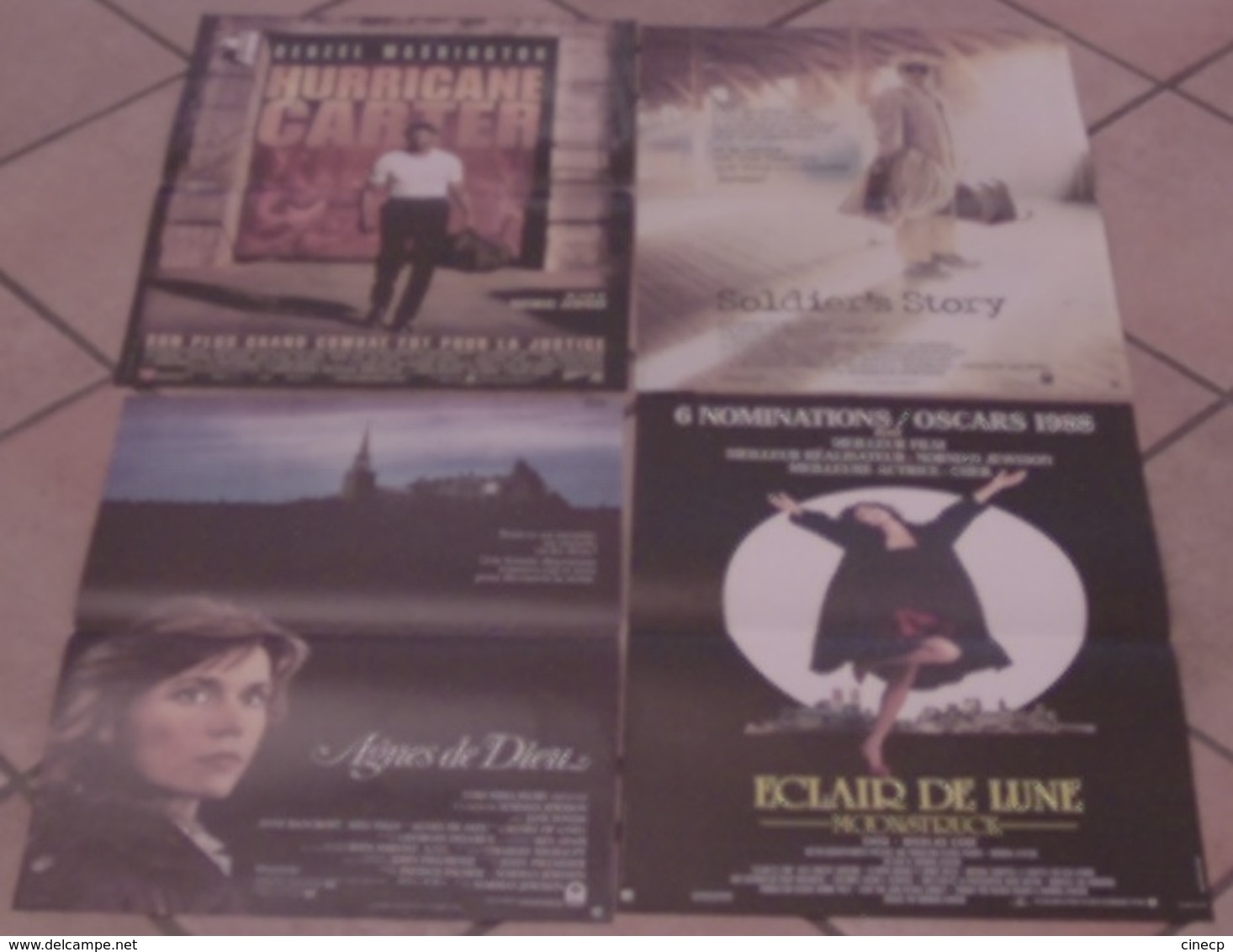 LOT 4 AFFICHES CINEMA FILMS De Norman JEWISON HURRICANE CARTER AGNES DE DIEU SOLDIER'S STORY ECLAIR DE LUNE - Affiches & Posters