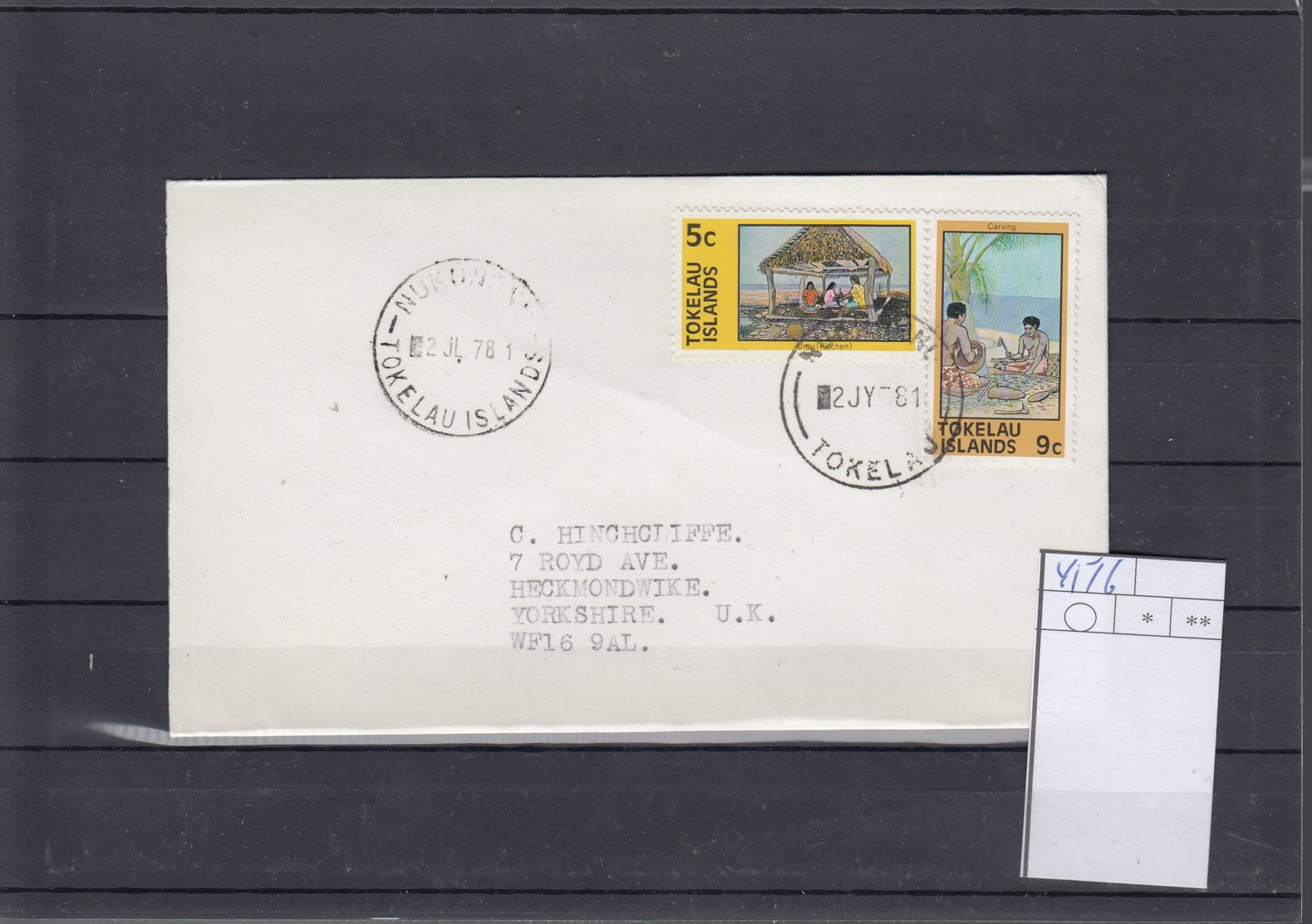 Tokelau Michel Cat.No.  Cover 45/46 - Tokelau