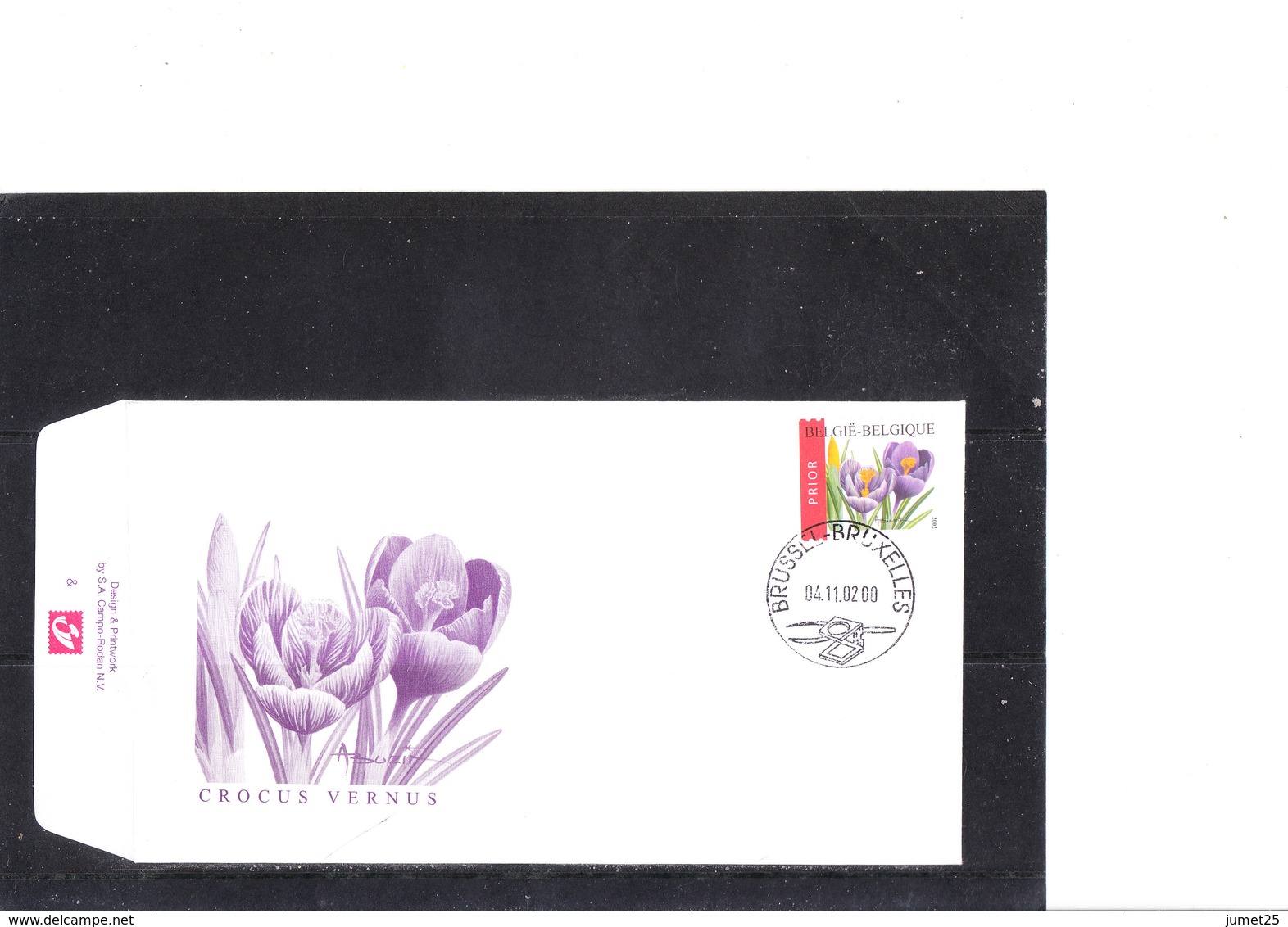 Buzin 3141 Fleur - Crocus Vernus - 1985-.. Oiseaux (Buzin)