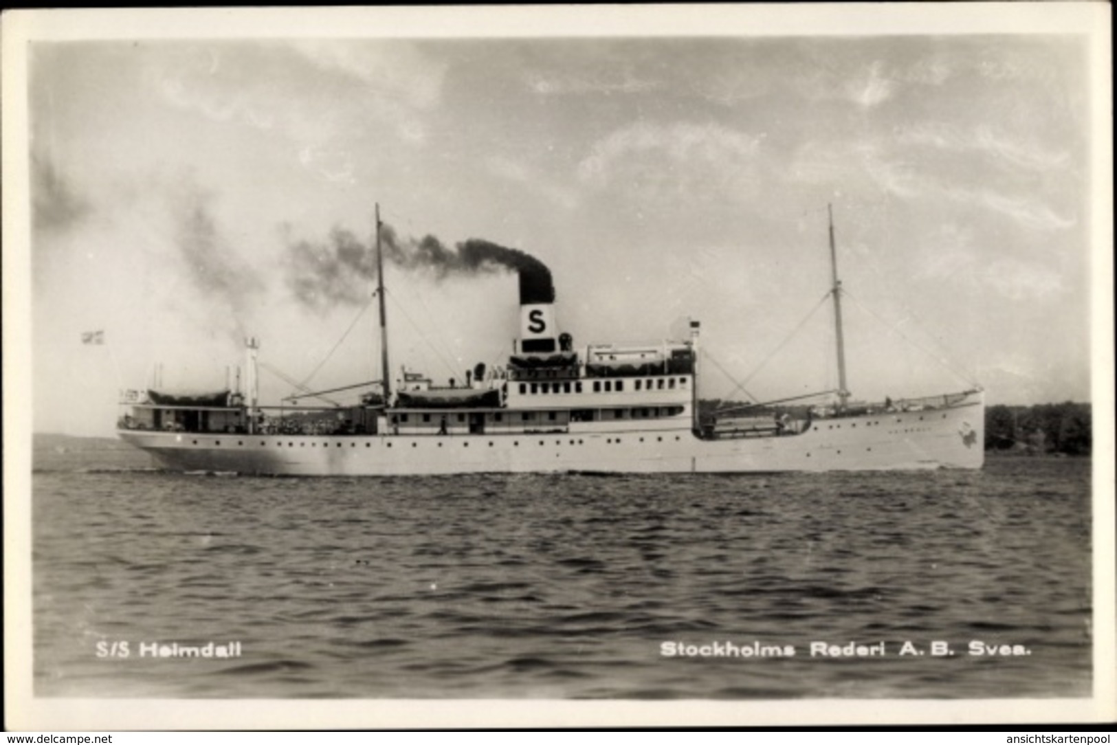 Cp Dampfer SS Heimdall, Stockholms Rederi Ab Svea - Autres & Non Classés