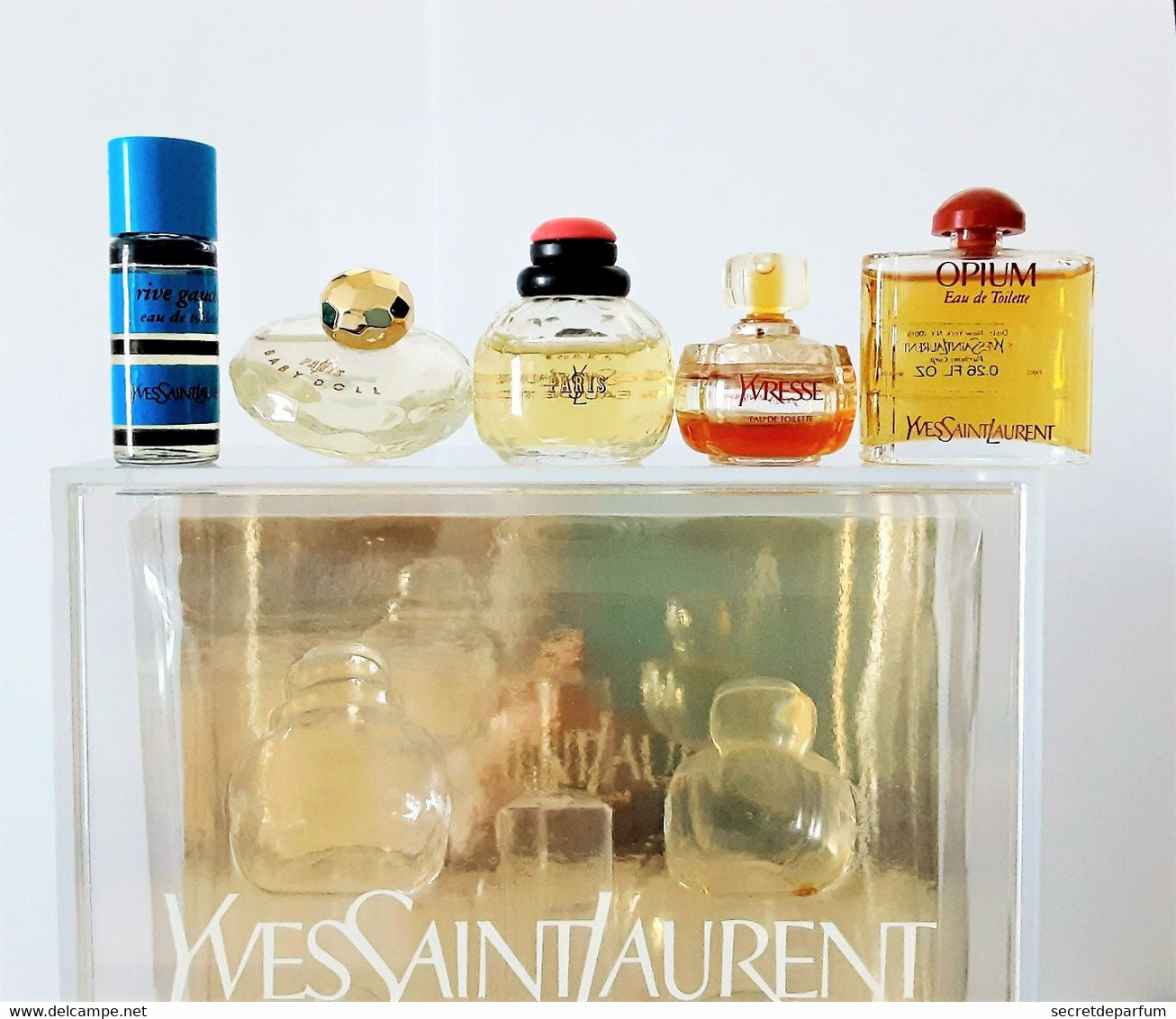 Miniatures De Parfum  COFFRET YVES SAINT LAURENT  5  Miniatures  EDT+ BOITE - Miniatures Femmes (avec Boite)