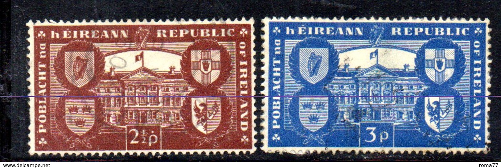 APR1644 - IRLANDA 1949 , Unificato N. 110/111  Usata  (2380A) - Used Stamps