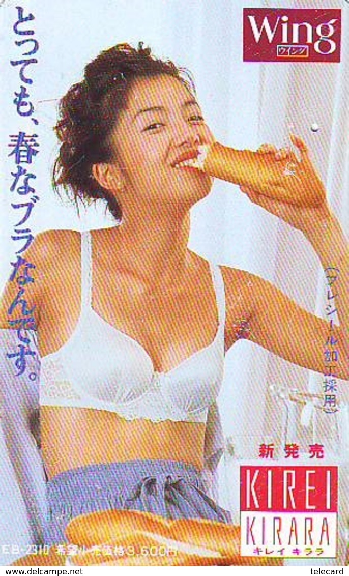 Télécarte Japon * EROTIQUE (6588) WING *  EROTIC PHONECARD JAPAN * TK * BATHCLOTHES * FEMME SEXY LADY LINGERIE - Mode