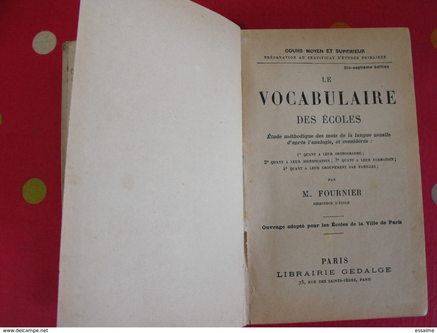 5 livres vocabulaire des écoles, conjuguer, récitation grammaire compositions écrites littérature histoire livre maître