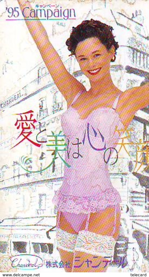 Télécarte Japon * EROTIQUE (6601)  CHANDEAL  *  EROTIC PHONECARD JAPAN * TK * BATHCLOTHES * FEMME SEXY LADY LINGERIE - Mode