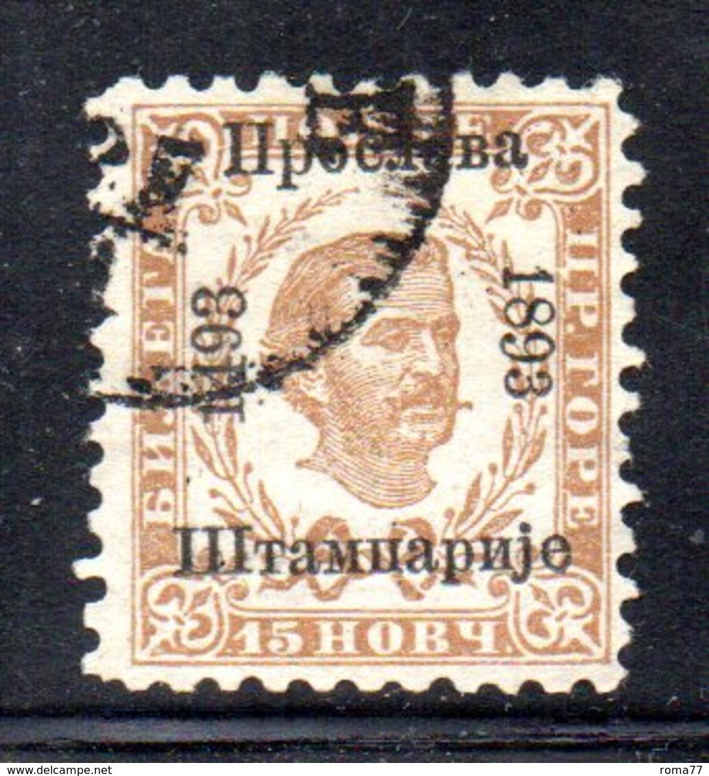 APR1649 - MONTENEGRO 1893 , Unificato N. 21 Usata  (2380A) - Montenegro